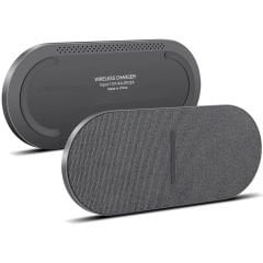 Microcase Samsung-iPhone-Airpods ile uyumlu 15W 2in1 Kablosuz Hızlı Şarj Standı - AL3912