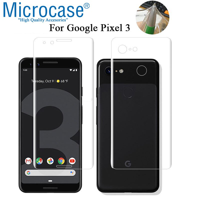 Microcase Google Pixel 3 Full Ön Arka Kaplama Koruma Filmi