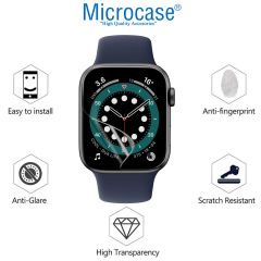 Microcase Apple Watch 8 45 mm için TPU Ekran Koruma Filmi - Şeffaf