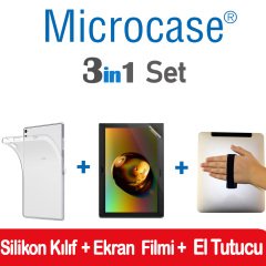 Lenovo Tab 4 10'' Silikon Kılıf + Ekran Filmi + Tablet El Tutucu