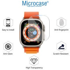 Microcase Apple Watch Ultra 49 mm için TPU Ekran Koruma Filmi - Şeffaf