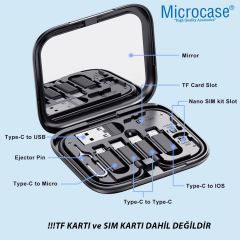 Microcase 10in1 Seyahat Tipi Çok Fonksiyonlu Aynalı Telefon Tutuculu Kablo Set-AL5018