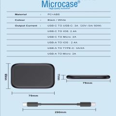 Microcase 10in1 Seyahat Tipi Çok Fonksiyonlu Aynalı Telefon Tutuculu Kablo Set-AL5018