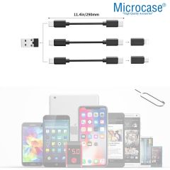 Microcase 10in1 Seyahat Tipi Çok Fonksiyonlu Aynalı Telefon Tutuculu Kablo Set-AL5018