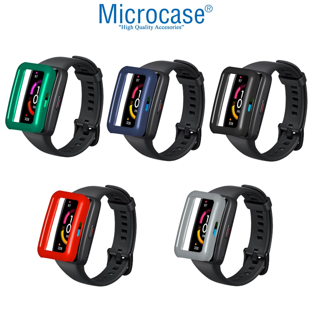 Microcase Honor Band 6 Önü Açık Tasarım Rubber Plastik Kılıf (SEÇENEKLİ)