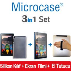 Lenovo Tab3 7'' A710F Silikon Kılıf + Ekran Filmi +Tablet El Tutucu