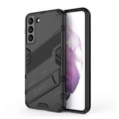 Microcase Samsung Galaxy S22 Plus Matrix Armor Standlı Kılıf - Siyah