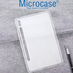 Microcase Samsung Galaxy Tab S7 T870 Silikon Kılıf Şeffaf + Ekran Koruma Filmi