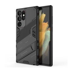 Microcase Samsung Galaxy S22 Ultra Matrix Armor Standlı Kılıf - Siyah