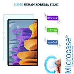 Microcase Samsung Galaxy Tab S7 T870 Silikon Kılıf Şeffaf + Nano Esnek Ekran Koruma Filmi