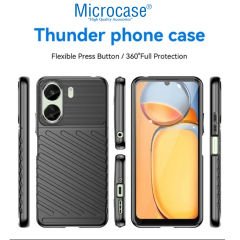 Microcase Xiaomi Redmi 13C 4G Thunder Serisi Darbeye Dayanıklı Silikon Kılıf - Siyah AL3421