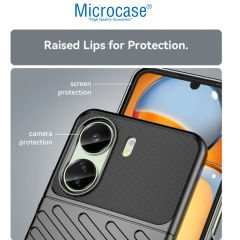 Microcase Xiaomi Redmi 13C 4G Thunder Serisi Darbeye Dayanıklı Silikon Kılıf - Siyah AL3421