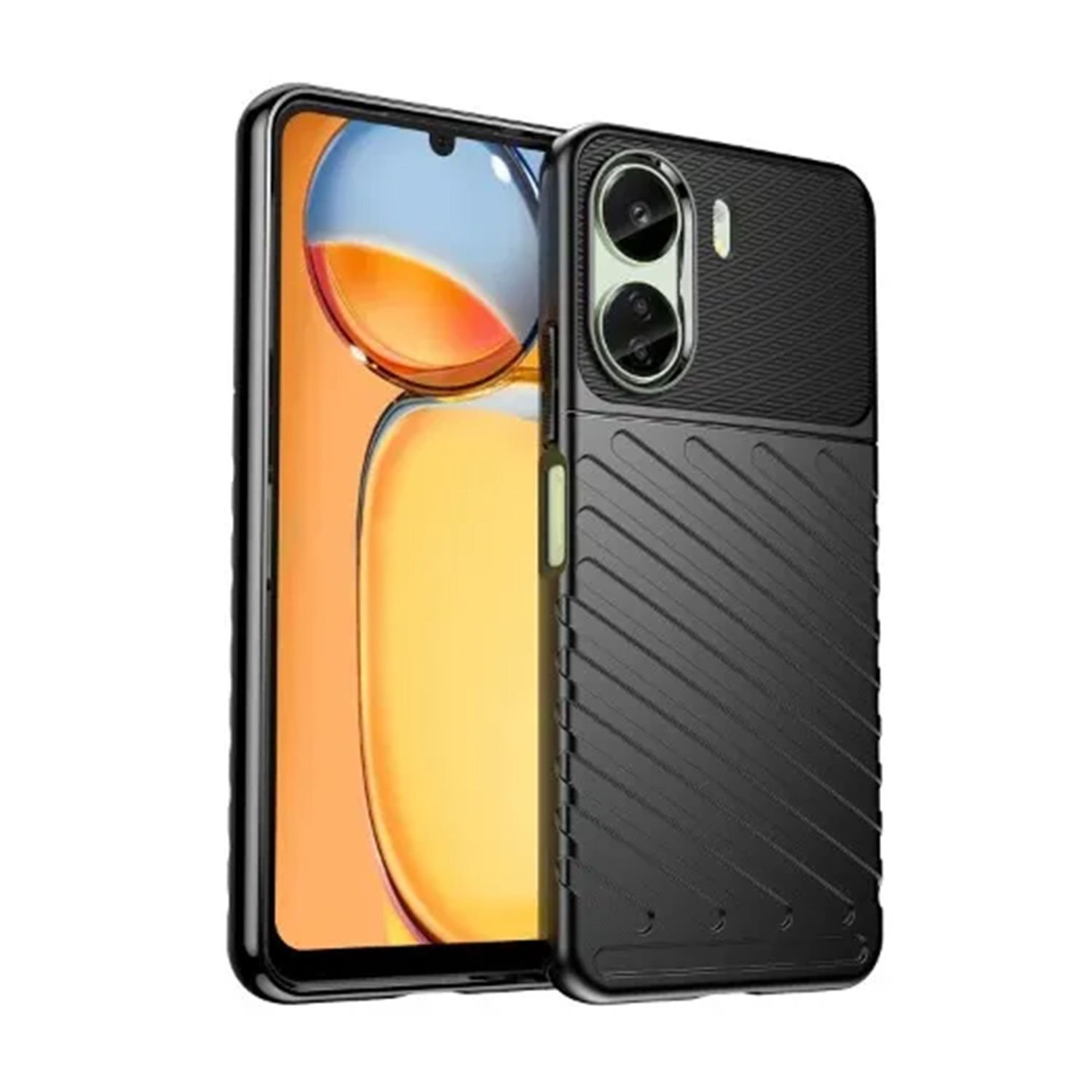 Microcase Xiaomi Redmi 13C 4G Thunder Serisi Darbeye Dayanıklı Silikon Kılıf - Siyah AL3421