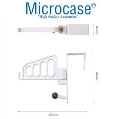 Microcase Sert ABS Plastik Kapı Arkası Döner Başlıklı Kancalı Takı Eşya Çanta Şapka Kıyafet Askısı 2 Adet - AL5015
