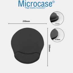 Microcase DS101 Kaydırmaz Taban Mat Bilek Destekli Mouse Pad 23x25cm - AL3822