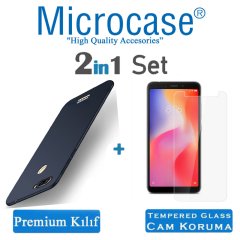 Microcase Xiaomi Redmi 6 Premium Matte Silikon Kılıf + Cam Koruma