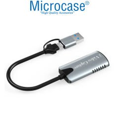 Microcase 2in1 USB / Type-C to HDMI Video Capture Video Kayıt Ekran Aktarma - AL3914