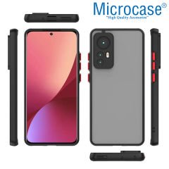 Microcase Xiaomi 12T / 12T Pro London Serisi Darbeye Dayanıklı Kılıf - Buzlu Siyah AL3415