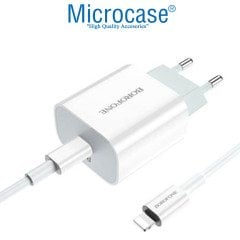 Microcase Borofone Serisi Hızlı Şarj Adaptörü 20W PD Güç Kaynağı + Type-C Lightning Kablo - AL2894