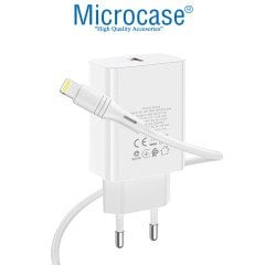 Microcase Borofone Serisi Hızlı Şarj Adaptörü 20W PD Güç Kaynağı + Type-C Lightning Kablo - AL2894