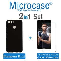 Microcase Huawei Honor 7X Premium Matte Silikon Kılıf + CAM
