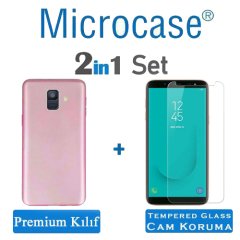 Microcase Samsung J6 Premium Matte Silikon Kılıf + Ekran Koruma