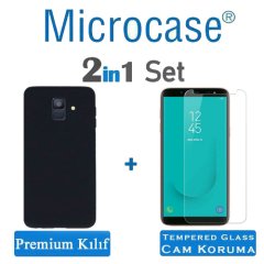 Microcase Samsung J6 Premium Matte Silikon Kılıf + Ekran Koruma