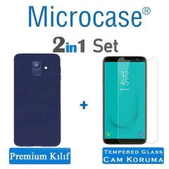 Microcase Samsung J6 Premium Matte Silikon Kılıf + Ekran Koruma