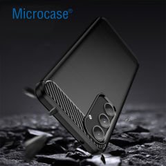 Microcase Samsung Galaxy A55 5G Brushed Carbon Fiber Silikon Kılıf - Siyah AL3332