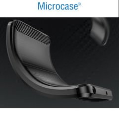Microcase Samsung Galaxy A55 5G Brushed Carbon Fiber Silikon Kılıf - Siyah AL3332