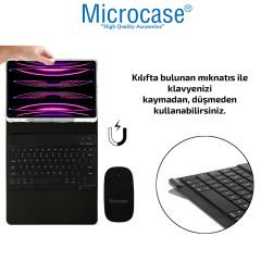 Microcase iPad Pro 11 M2 2022 Bluetooth Klavye Mouse+Standlı Kalem Koymalı Kılıf-BKK9