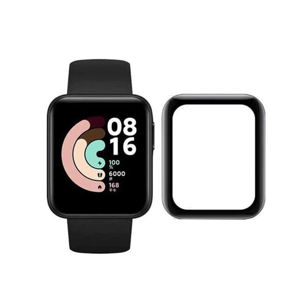 Microcase Xiaomi Redmi Watch 2 Lite Gl Tam Kaplayan Kavisli Ekran Koruyucu 3D Pet Film - Siyah