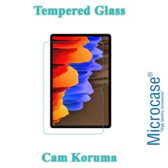 Microcase Samsung Galaxy Tab S7 T870 Siyah Silikon Kılıf + Tempered Glass Cam Koruma
