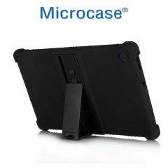 Microcase Lenovo Tab M10 FHD Plus 10.3 inch TB-X606 X606F Tablet Standlı Silikon Kılıf - Siyah