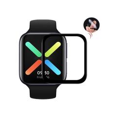 Microcase Oppo Watch Free Tam Kaplayan Kavisli Ekran Koruyucu 3D Pet Film - Siyah