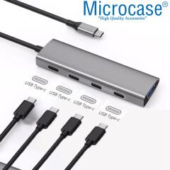 Microcase USB 3.0 Type-C 5in1 Port Çoklayıcı HUB Alüminyum Slim Kasa - AL3915