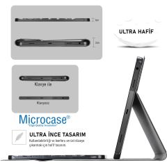 Microcase Samsung Tab A8 SM-X200 10.5 (2021) ile uyumlu Bluetooth Türkçe Klavyeli Standlı Kılıf AL4824 ITHL