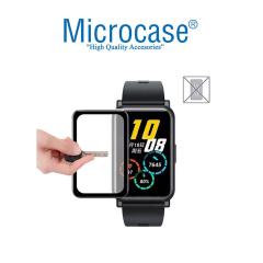 Microcase Huawei Watch Fit Mini Tam Kaplayan Kavisli Ekran Koruyucu 3D Pet Film - Siyah