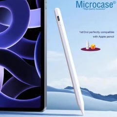 Microcase Universal Tablet iPad için Manyetik Aktif Stylus Dokunmatik Kalem - AL3454 Beyaz