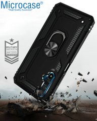 Microcase Huawei Honor 20 - Nova 5T Anka Serisi Yüzük Standlı Armor Kılıf - Siyah