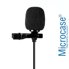 Microcase Lavalier Serisi 3.5 mm Profesyonel Youtuber Yaka Mikrofonu 1.5 Metre - AL2524