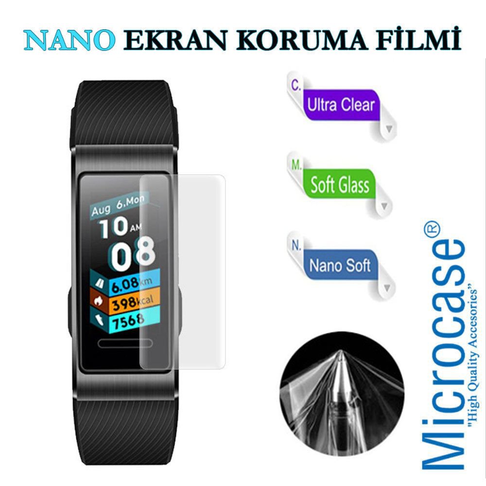 Microcase Huawei B3 Pro Watch Nano Esnek Ekran Koruma Filmi