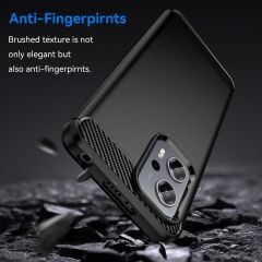 Microcase Xiaomi Redmi Note 11T Pro - 11T Pro Plus - Poco X4 GT Brushed Carbon Fiber Silikon Kılıf - Siyah