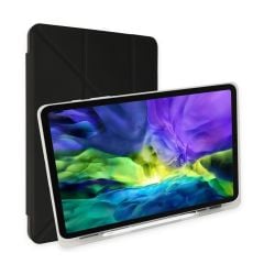Microcase iPad 2022 10.9 10.nesil Uyumlu Angle Serisi Standlı Deri Kılıf-Siyah AL4132