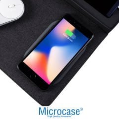 Microcase Kablosuz Şarjlı Kalemlikli Telefon Tablet Tutuculu Organizer Mouse Pad AL4215