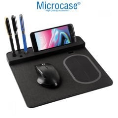 Microcase Kablosuz Şarjlı Kalemlikli Telefon Tablet Tutuculu Organizer Mouse Pad AL4215