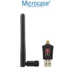 Microcase 2.4GHz 300 Mbps 5 Dbi USB Wireless Adaptör WiFi Anten 15.5cm - AL4222