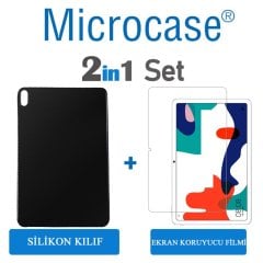 Microcase Huawei MatePad 10.4 inch Siyah Silikon Kılıf + Ekran Koruma Filmi