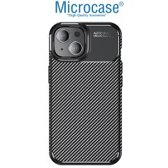 Microcase Iphone 15 Plus Maxy Serisi Carbon Fiber Silikon Kılıf - Siyah AL3413