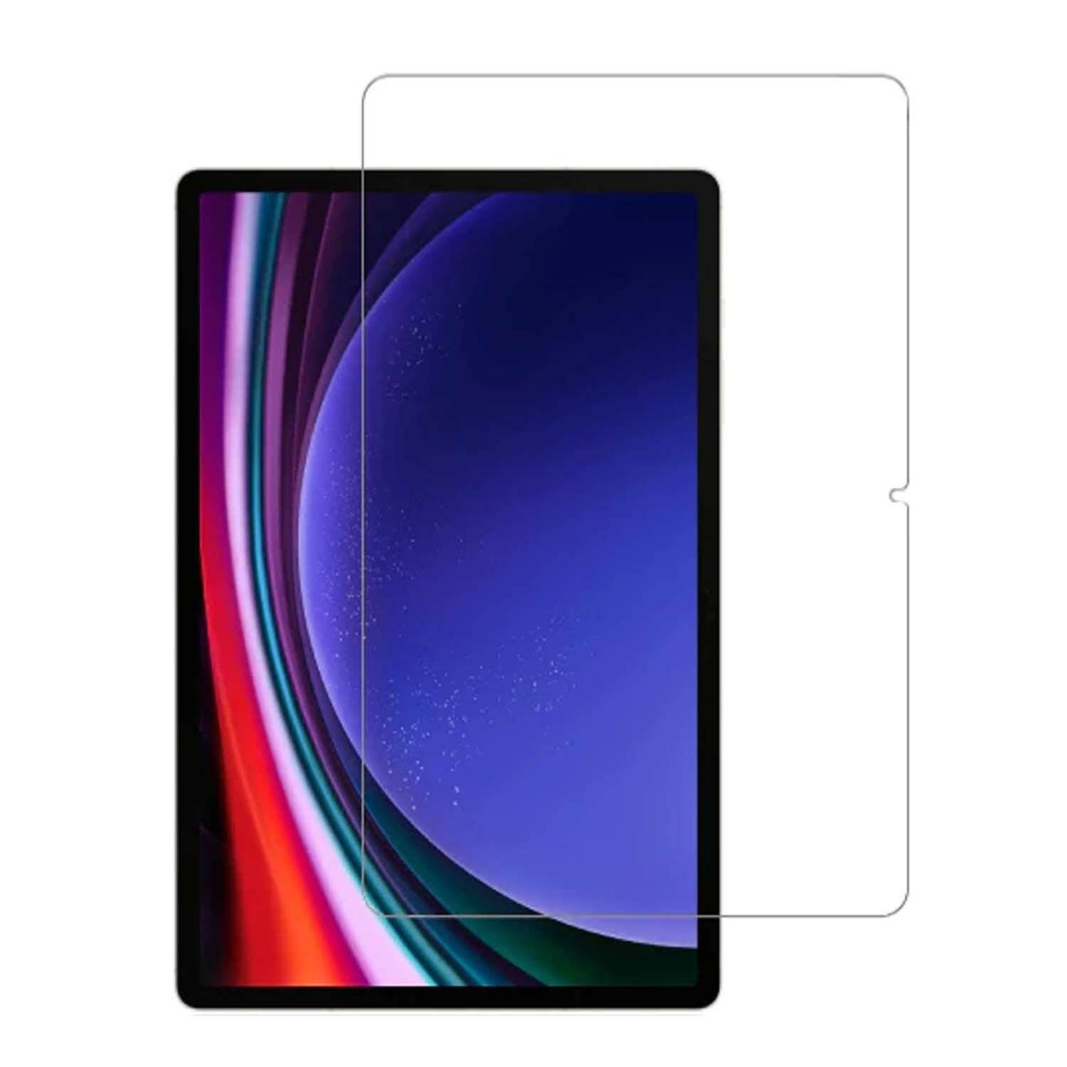 Microcase Samsung Galaxy Tab S9 Plus 12.4 inch Tablet Tempered Glass Cam Koruma - AL8101